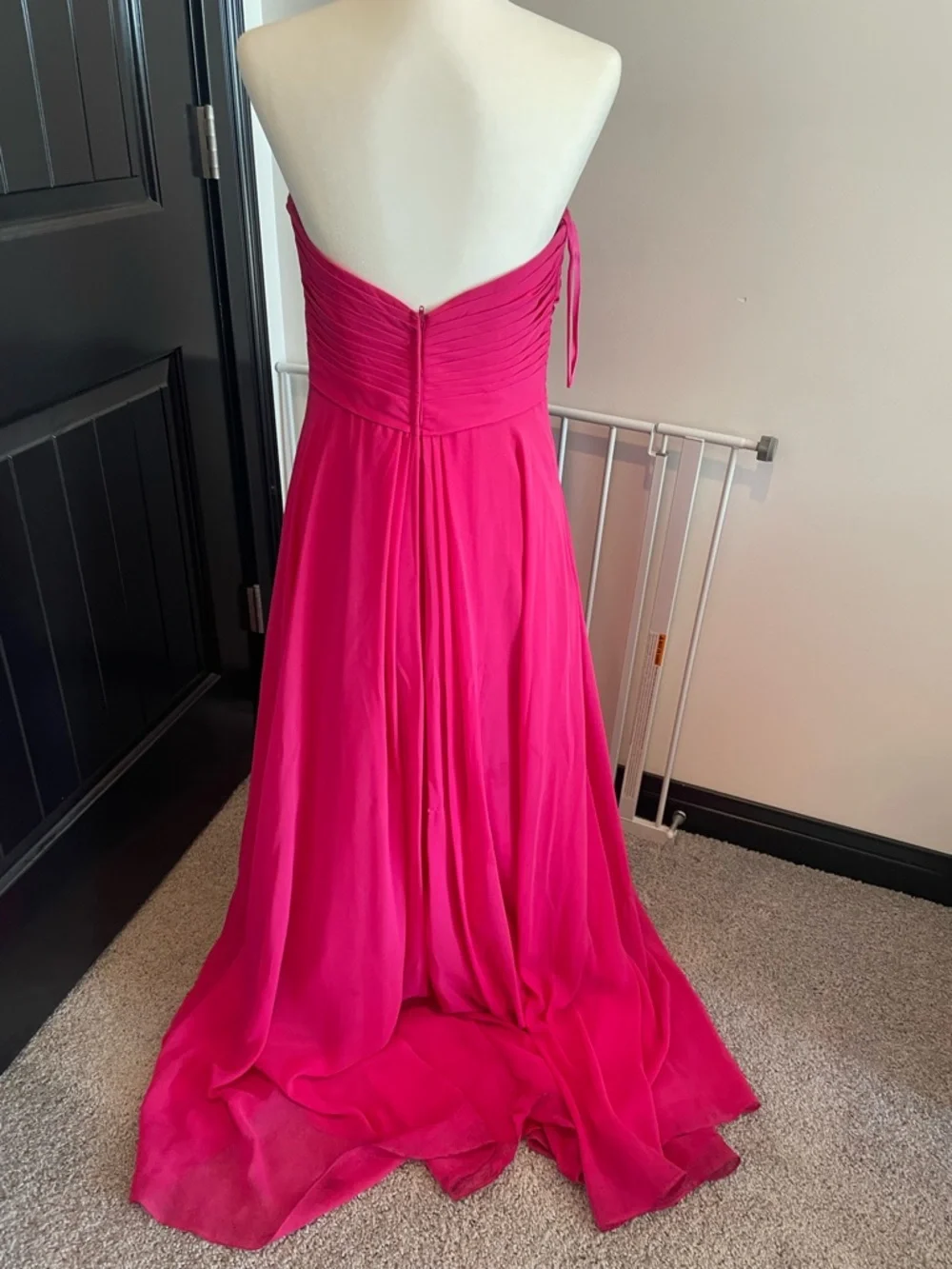 Allure Bridals Strapless Fuchsia Pink Evening Gown - Picture 2 of 5